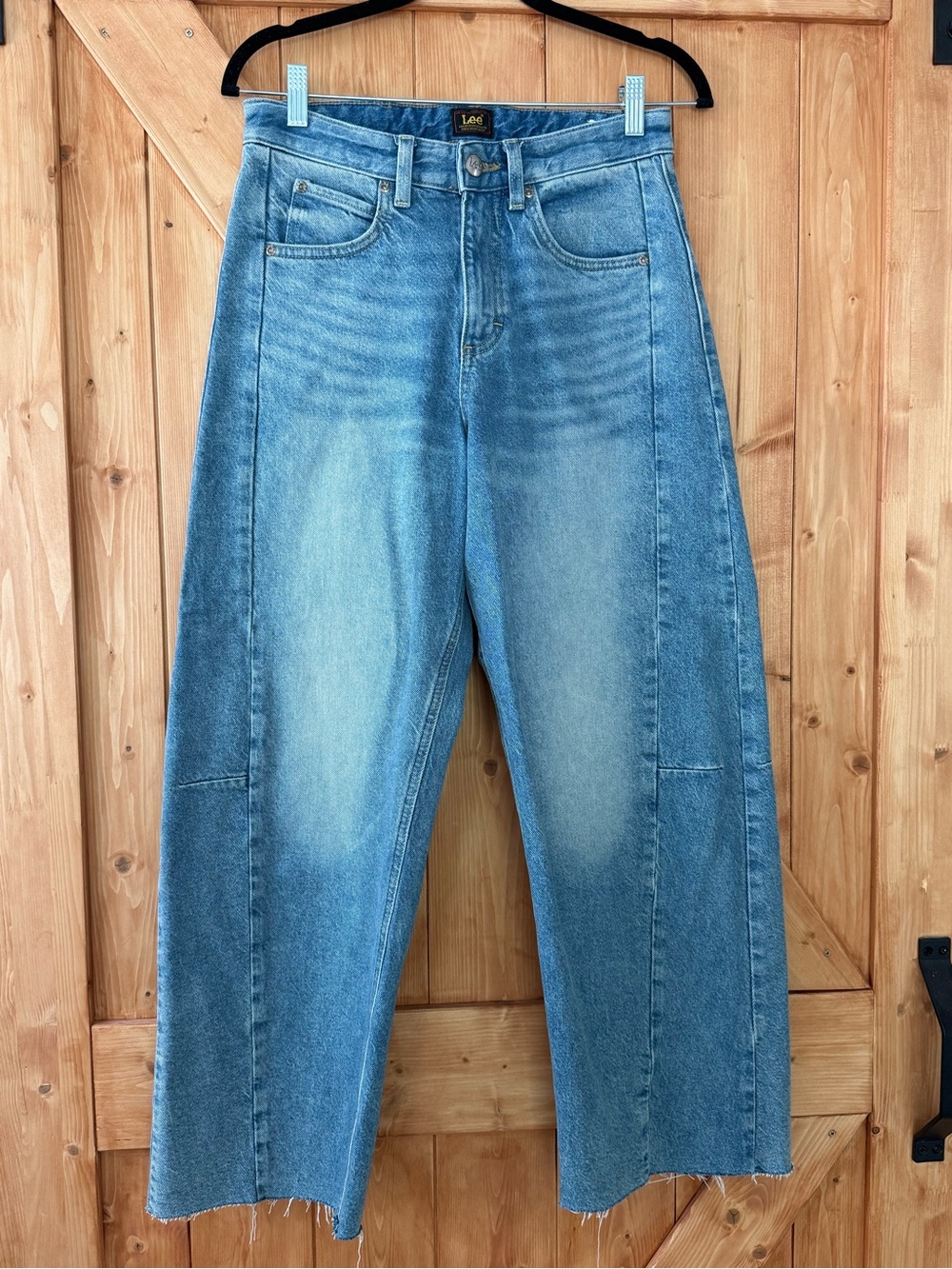 Lee Light Blue High-Rise Barrel Jeans